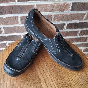 Natural Soul Black Suede Drivers Moccasins